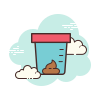 cloud style stool analysis icon