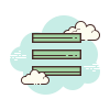 cloud style 메뉴 icon