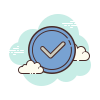 cloud style check mark icon