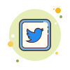 Logo Twitter encadré icon