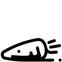 pastel glyph style sweet carrot icon