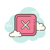 cloud style close window icon