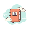 cloud style contacts icon