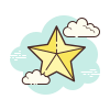 cloud style star icon