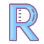 cute color style r icon