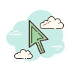 cloud style mauszeiger icon
