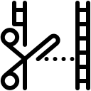 pastel glyph style film editing icon