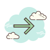 cloud style right icon