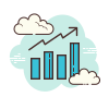 cloud style increase icon