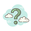 cloud style question mark icon