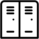 pastel glyph style schule schließfach icon