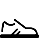 pastel glyph style urban sneakers icon