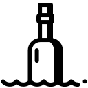 pastel glyph style flaschenpost icon