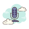 cloud style 마이크로폰 icon