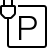 ios 17 outlined style parken und aufladen icon
