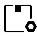 pastel glyph style product management icon