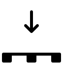 pastel glyph style 화물 적재 icon