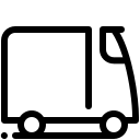pastel glyph style delivery truck icon