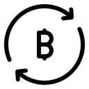 pastel glyph style exchange bitcoin icon
