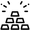 pastel glyph style goldbarren icon