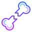 gradient style gebrochener knochen icon