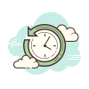 cloud style time machine icon