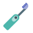 color style brushing teeth icon