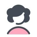 pastel color style 사용자 여성 icon
