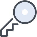 pastel color style key icon