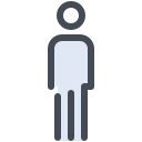 pastel color style male user icon