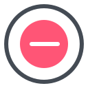 pastel color style minus icon
