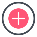 pastel color style plus icon
