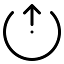 pastel glyph style move up icon