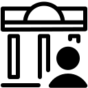 pastel glyph style merchant account icon
