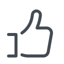pastel color style facebook like icon