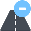 pastel color style road closure icon