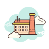 cloud style fábrica icon
