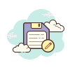 cloud style save as icon