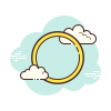 cloud style kreis ohne häkchen icon