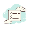 cloud style to do list icon