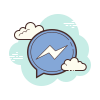 cloud style 페이스 북 메신저 icon
