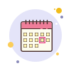 bubbles style kalender icon