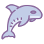 cute color style orca icon