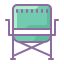 cute color style camping chair icon
