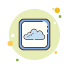 bubbles style cloud icon