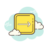 cloud style right button icon