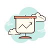 cloud style statistiken icon