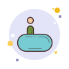 bubbles style travelator icon