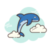 cloud style orca icon