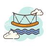 cloud style hängebrücke icon